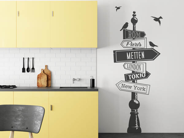 Wandtattoo Metten Wegweiser