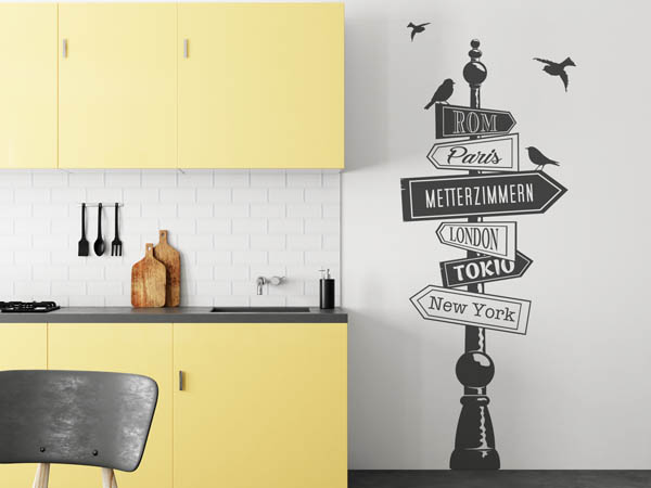 Wandtattoo Metterzimmern Wegweiser