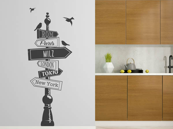 Wandtattoo Milz Wegweiser