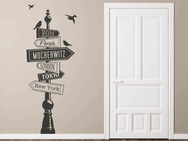 Wandtattoo Mocherwitz Wegweiser