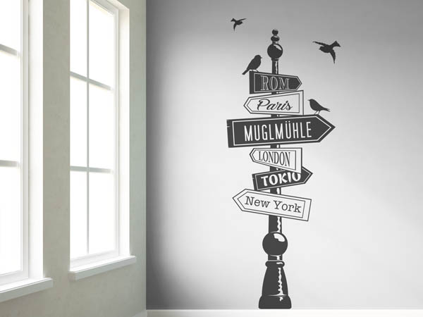 Wandtattoo Muglmühle Wegweiser