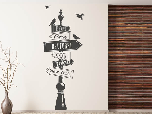 Wandtattoo Neuforst Wegweiser