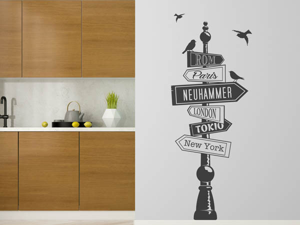 Wandtattoo Neuhammer Wegweiser