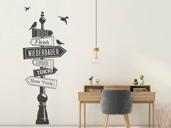Wandtattoo Niederbauer Wegweiser