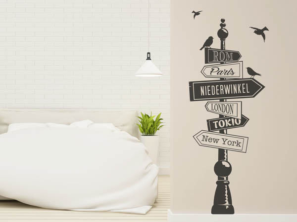 Wandtattoo Niederwinkel Wegweiser