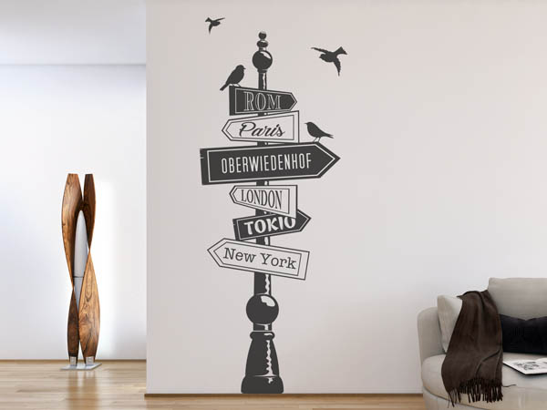 Wandtattoo Oberwiedenhof Wegweiser