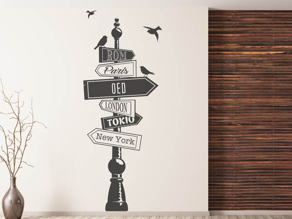 Wandtattoo Oed Wegweiser