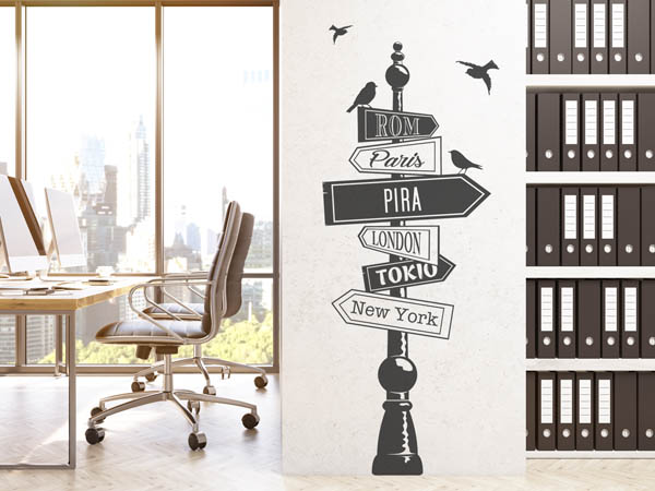 Wandtattoo Pira Wegweiser