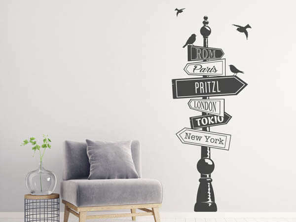 Wandtattoo Pritzl Wegweiser