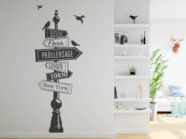 Wandtattoo Pröllersäge Wegweiser