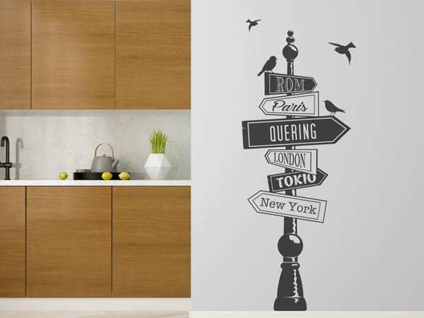 Wandtattoo Quering Wegweiser