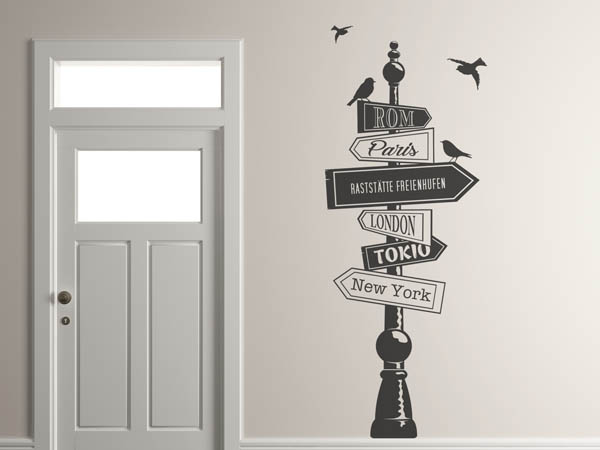 Wandtattoo Raststätte Freienhufen Wegweiser