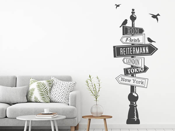 Wandtattoo Reitermann Wegweiser