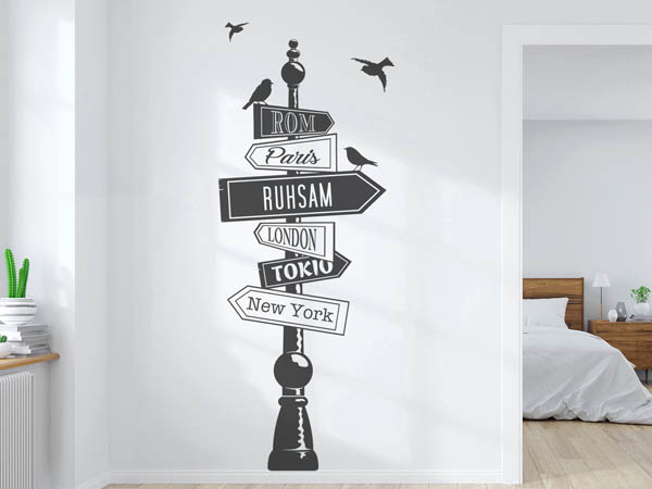 Wandtattoo Ruhsam Wegweiser
