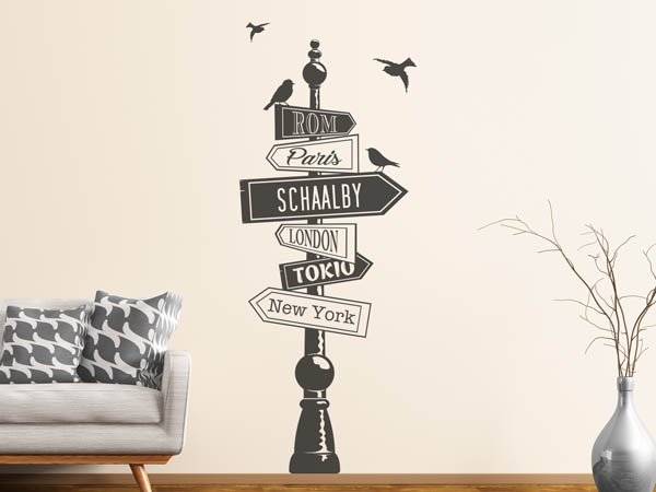 Wandtattoo Schaalby Wegweiser
