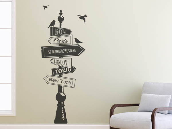 Wandtattoo Schaumbergwustung Wegweiser