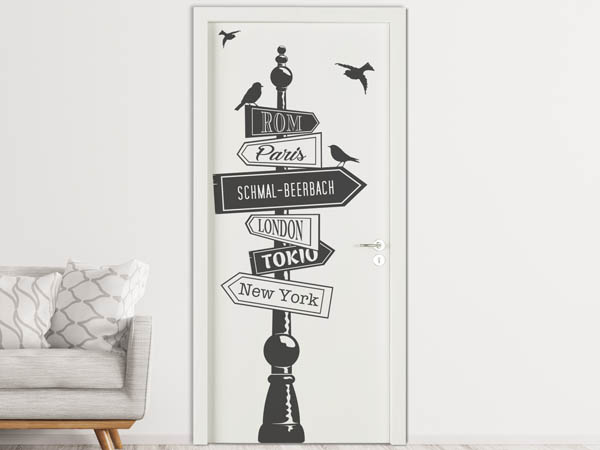 Wandtattoo Schmal-Beerbach Wegweiser