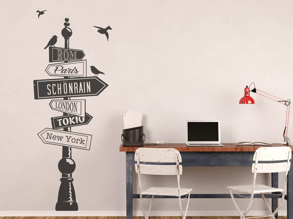 Wandtattoo Schönrain Wegweiser