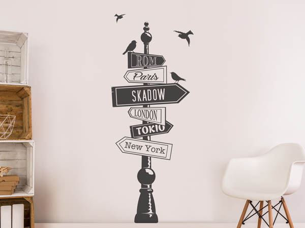 Wandtattoo Skadow Wegweiser
