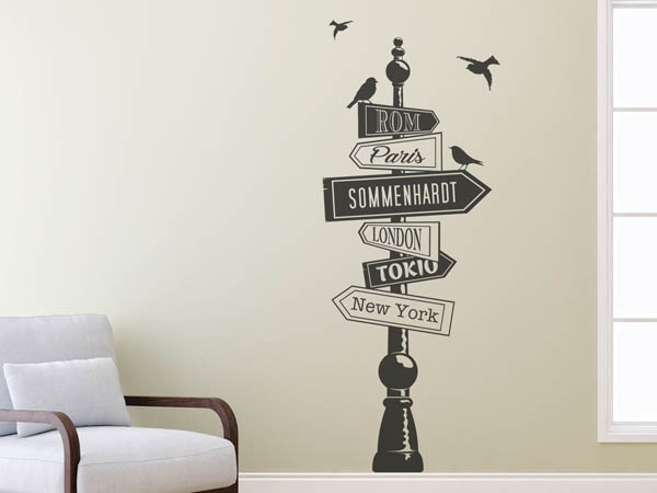 Wandtattoo Sommenhardt Wegweiser