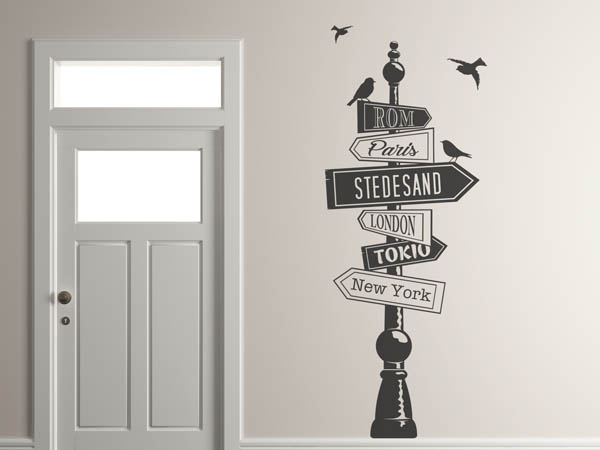 Wandtattoo Stedesand Wegweiser
