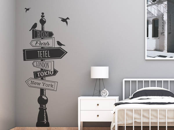 Wandtattoo Tetel Wegweiser