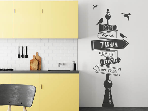 Wandtattoo Thanham Wegweiser