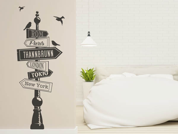 Wandtattoo Thannbrunn Wegweiser