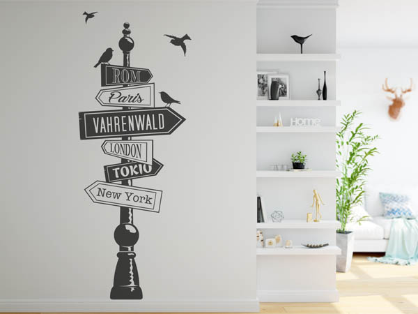 Wandtattoo Vahrenwald Wegweiser