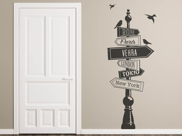Wandtattoo Vehra Wegweiser