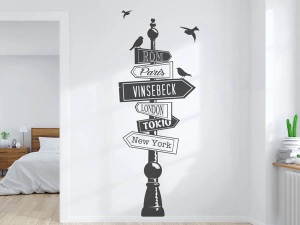 Wandtattoo Vinsebeck Wegweiser