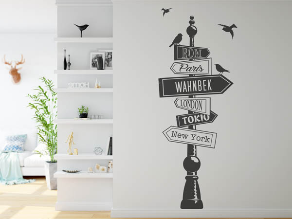 Wandtattoo Wahnbek Wegweiser
