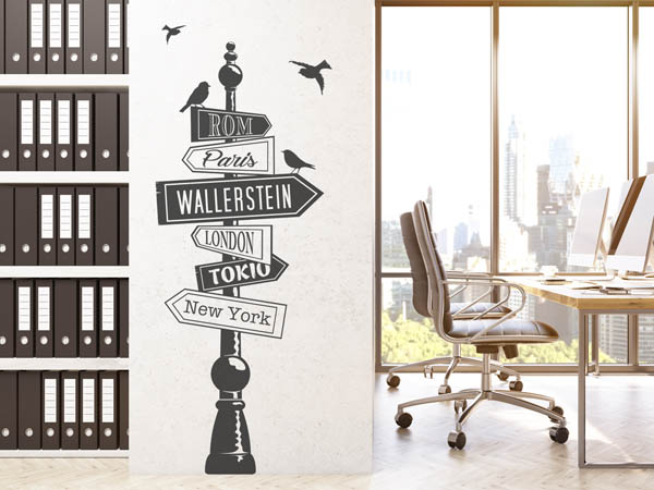 Wandtattoo Wallerstein Wegweiser
