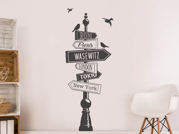 Wandtattoo Wasewitz Wegweiser