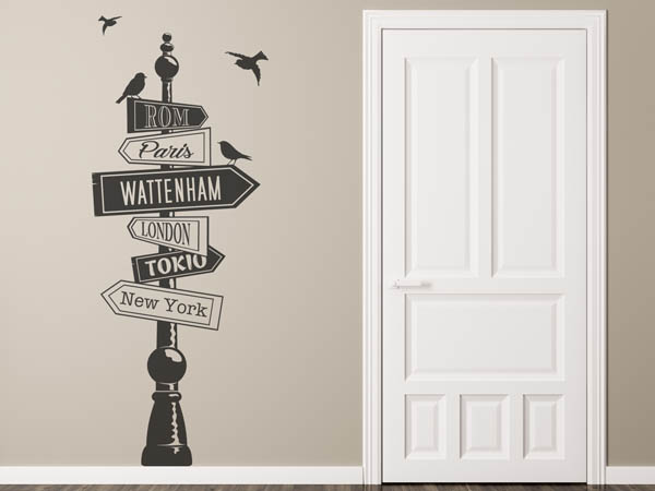 Wandtattoo Wattenham Wegweiser