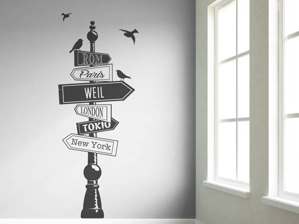 Wandtattoo Weil Wegweiser