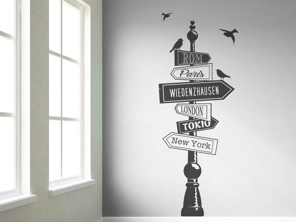 Wandtattoo Wiedenzhausen Wegweiser