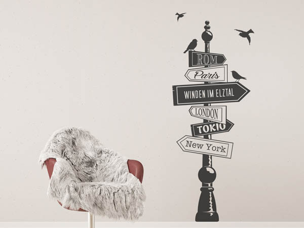 Wandtattoo Winden im Elztal Wegweiser