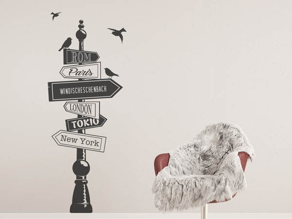 Wandtattoo Windischeschenbach Wegweiser