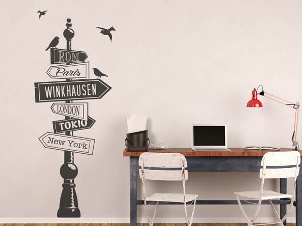 Wandtattoo Winkhausen Wegweiser