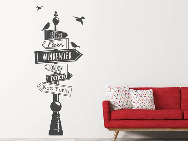 Wandtattoo Winnenden Wegweiser