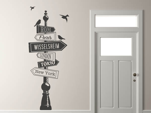 Wandtattoo Wisselsheim Wegweiser