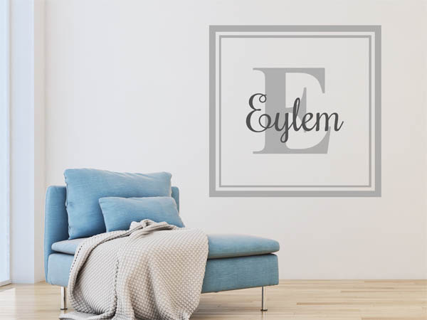 Wandtattoo Eylem als eckiges Monogramm