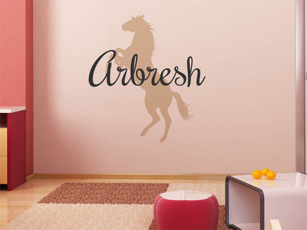 Wandtattoo Arbresh mit Pferd