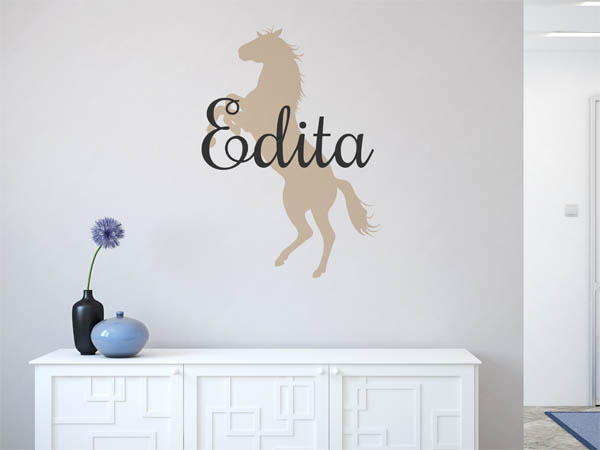 Wandtattoo Edita mit Pferd