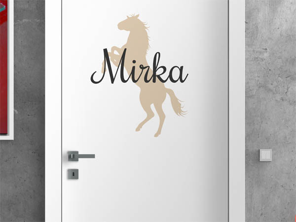 Wandtattoo Mirka mit Pferd