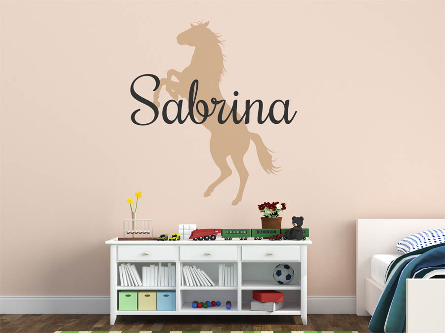 Wandtattoo Sabrina als Namensschild, oder verschnörkelte Schrift Monogramm